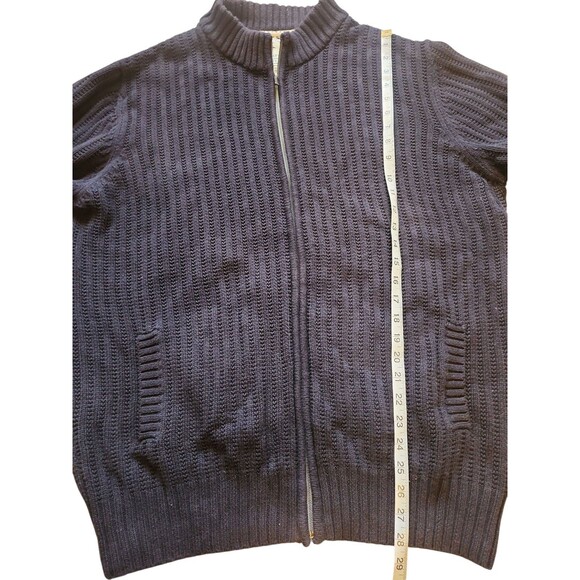 Fynch-Hatton Full Zip Cardigan Sweater Mens XXL Navy Preppy Academia Fisherman - Picture 8 of 8